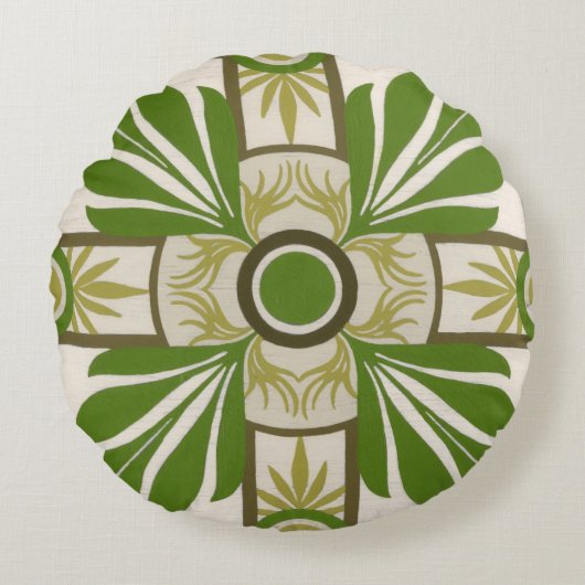 非装飾パームモチーフI ラウンドクッション (正面)