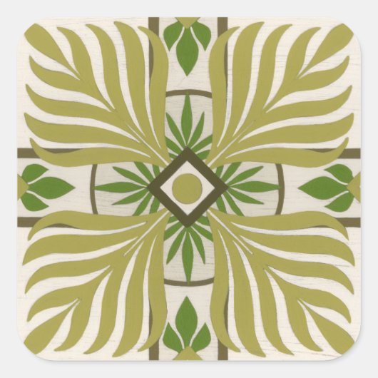 非装飾パームモチーフII スクエアシール (正面)