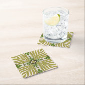 非装飾パームモチーフII スクエアペーパーコースター (インサイチュ)