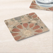 非装飾マラケシュデザインI スクエアペーパーコースター (アングル)