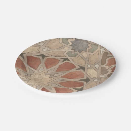 非装飾マラケシュデザインI ペーパープレート (アングル)