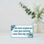 非言語的な緊急カード 名刺 (スタンド正面)