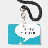 非言語的発言バブル バッジ (ストラップ付き表面)