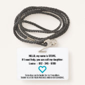 非言語的発言バブル バッジ (裏面ランヤード)