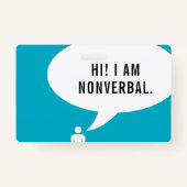 非言語的発言バブル バッジ (正面)