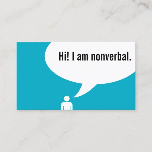 非言語的発言バブル 名刺 (正面)