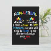 非言語的自閉症に関する認識パズル 招待状 (スタンド正面)