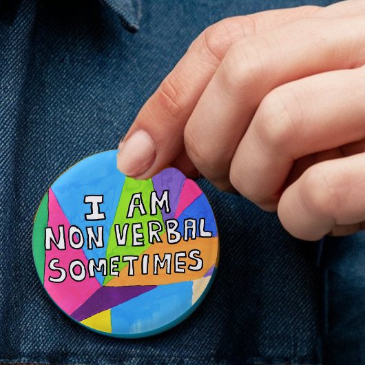 非言語自閉症スペクトル障害ASD自閉症 缶バッジ