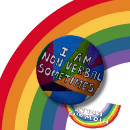 非言語自閉症スペクトル障害ASD自閉症 缶バッジ