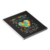 非言語自閉症意識パズル作品 ノートパッド (アングル)