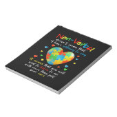 非言語自閉症意識パズル作品 ノートパッド (回転)