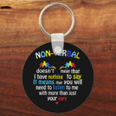 非言語自閉症意識パズル キーホルダー (正面)