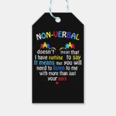 非言語自閉症意識パズル ギフトタグ (正面)