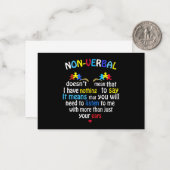 非言語自閉症意識パズル ノートカード (正面/裏面インサイチュ)