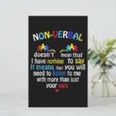 非言語自閉症意識パズル 便箋 (スタンド正面)