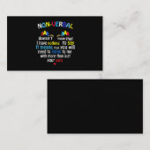 非言語自閉症意識パズル 名刺 (正面/裏面)