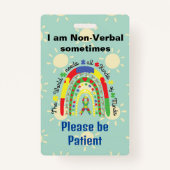 非言語自閉症意識ラニヤール自閉症ID バッジ (正面)