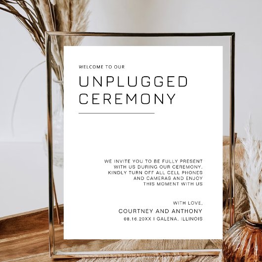 非詰め式ミニマル結婚リストの非詰め ポスター