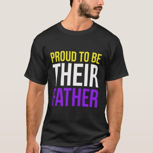 非誇りを持った二進子の父 Tシャツ (正面)