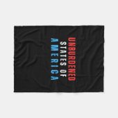 非負荷州オブアメリカ文字 フリースブランケット (正面(横))