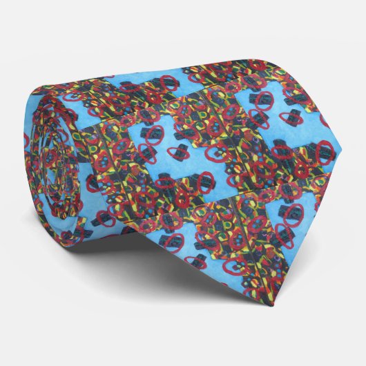 非道で青いタイ ネクタイ (ロール)
