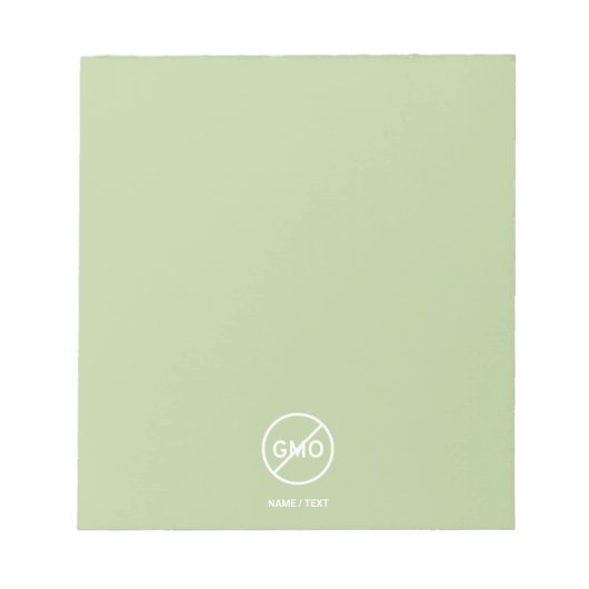 非遺伝子組み換えのエコフレンドリーな自然ブランドのカスタマイズロゴ ノートパッド (正面)