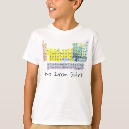 非鉄周期表科学カラフル化学 Tシャツ (正面)
