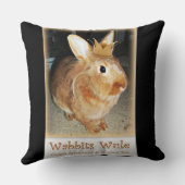 非難のバニーウサギの倍は枕味方しました クッション (裏面)