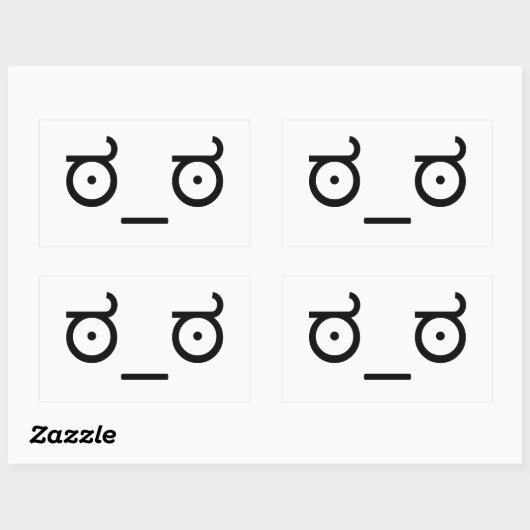 非難の表情ミーム 長方形シール (シート)