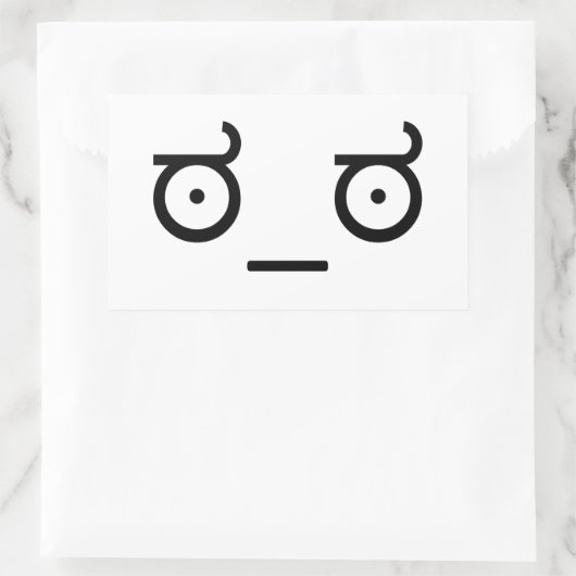 非難の表情ミーム 長方形シール (バッグ)