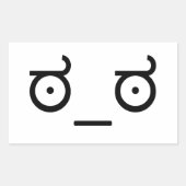 非難の表情ミーム 長方形シール (正面)