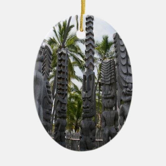 非難-オーナメントの場所のTikiの保護者 セラミックオーナメント (正面)