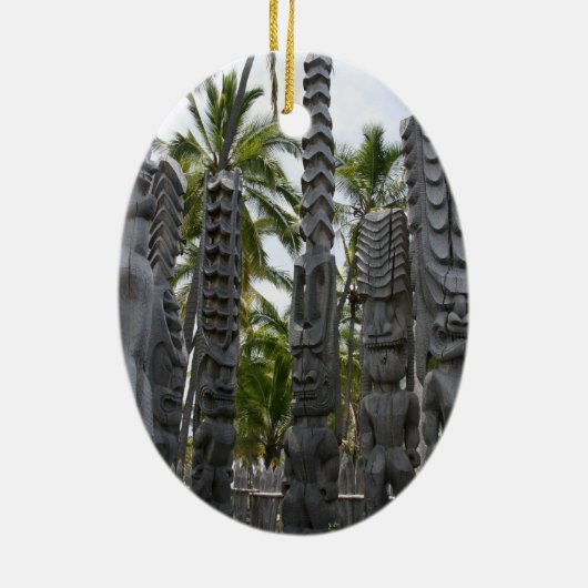 非難-オーナメントの場所のTikiの保護者 セラミックオーナメント (裏面)