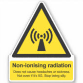 非電離放射線は頭痛の原因ではない シール (正面)