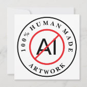 非AI 100% 人間によるアート作品 カード (正面)