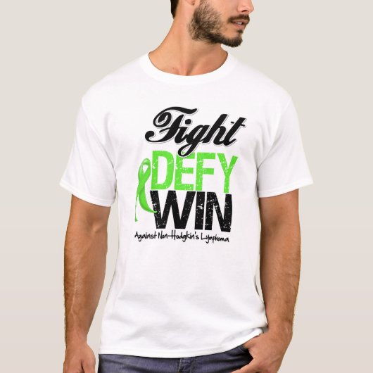 非Hodgkinリンパ腫の戦いの挑戦の勝利 Tシャツ (正面)