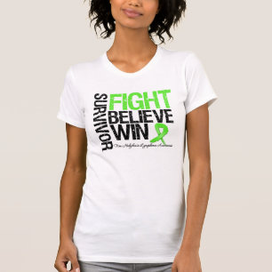非Hodgkinsのリンパ腫の生存者の戦いは勝利Mを信じます Tシャツ