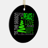 非Hodgkin'sリンパ腫のクリスマス1のオーナメント セラミックオーナメント (右)