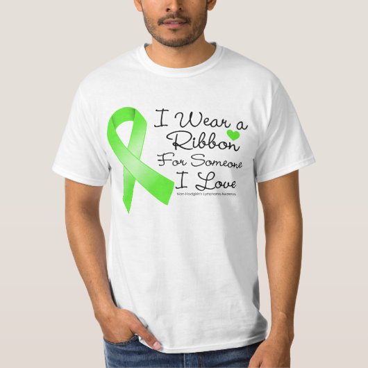 非Hodgkinsリンパ腫のリボン誰かI愛 Tシャツ (正面)