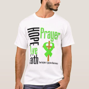 非Hodgkinsリンパ腫の希望愛信頼の祈りの言葉の十字 Tシャツ