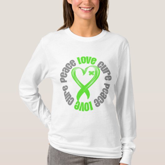 非Hodgkinsリンパ腫の平和愛治療のリボン Tシャツ (正面)