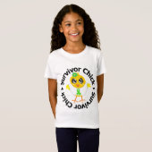 非Hodgkinsリンパ腫の生存者のひよこ Tシャツ (正面フル)