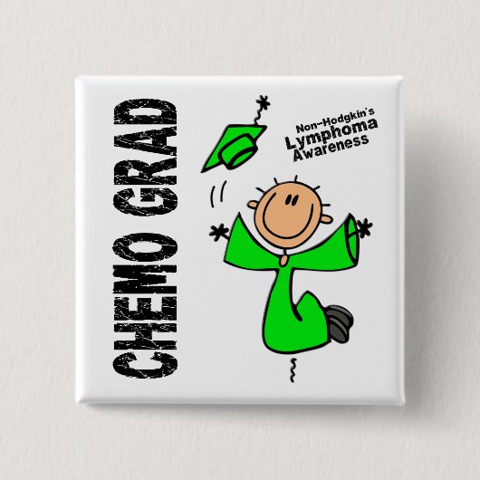非Hodgkinsリンパ腫CHEMOの卒業生1 缶バッジ (正面)