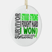 非Hodgkin's生存者4のリンパ腫 セラミックオーナメント (右)