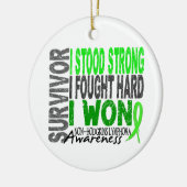 非Hodgkin's生存者4のリンパ腫 セラミックオーナメント (左)