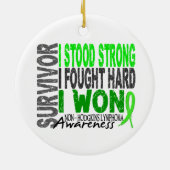 非Hodgkin's生存者4のリンパ腫 セラミックオーナメント (裏面)