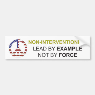 非Interventionismのバンパーステッカー バンパーステッカー