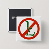 非L Noelの正方形のクリスマスボタン 缶バッジ (正面&裏面)