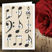 面おもしろい付き音符ハッピーバースデー カード