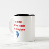 面と向かって言えよ ツートーンマグカップ (正面左)
